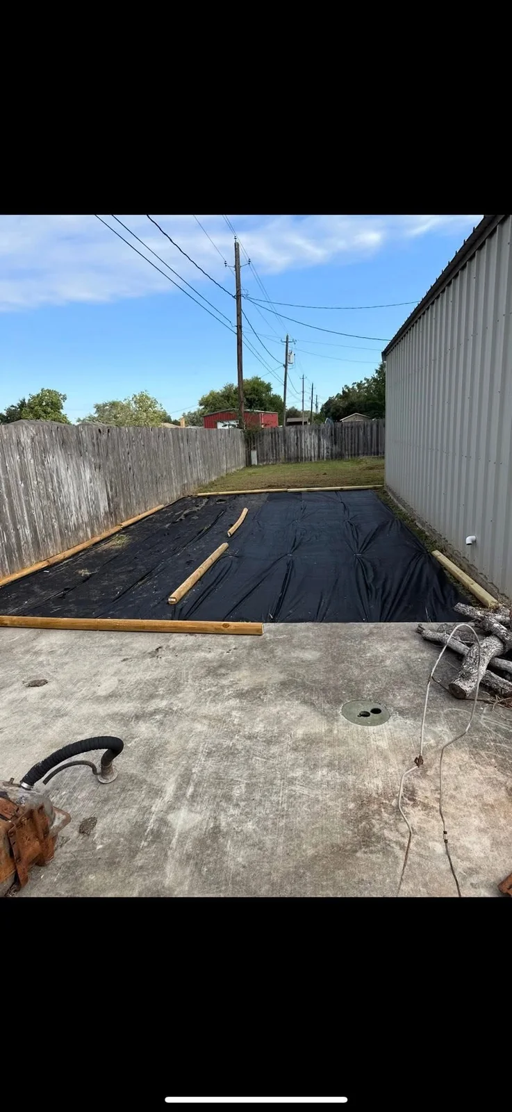 Site before material installation