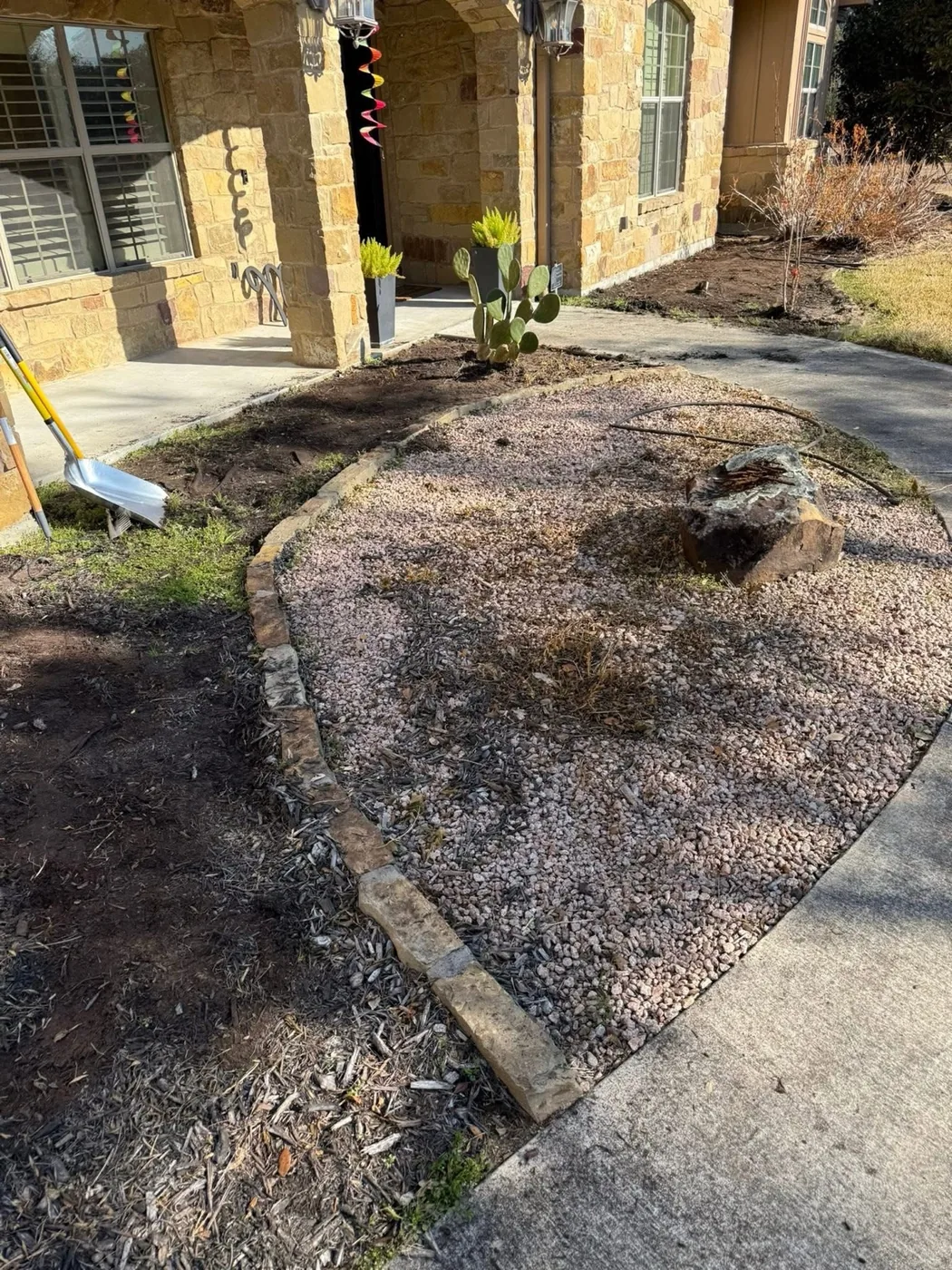 Landscape bed before refresh